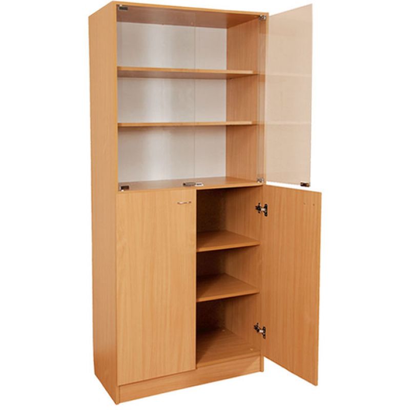 Шафа комбінована зі скляними дверцятами (80462) БРІК